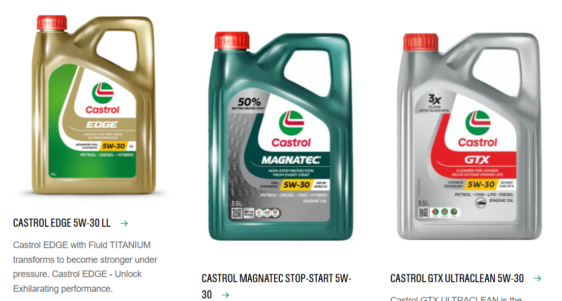 Castrol 5W30 Engine Oils