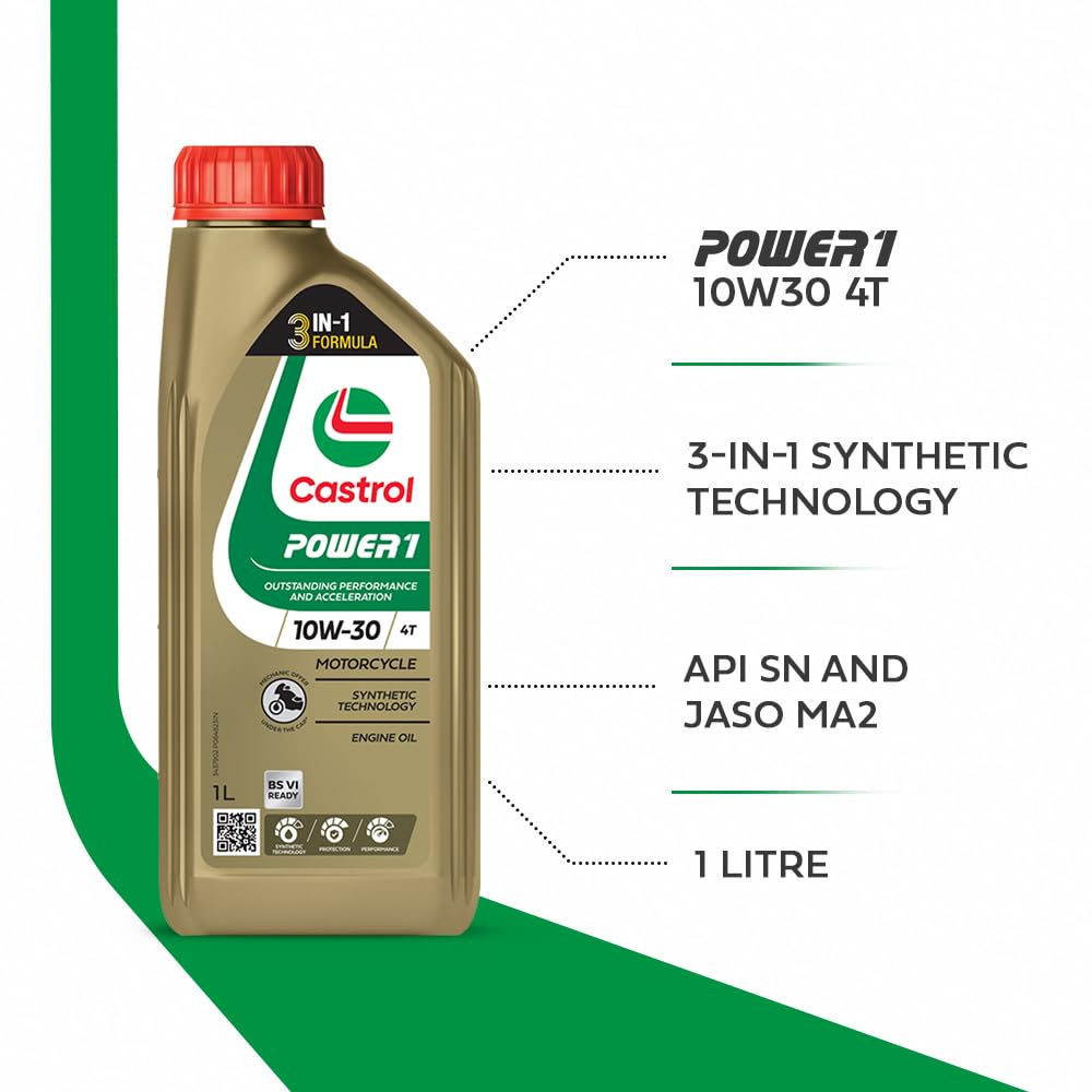 Castrol Power 1 10W30 Fully Synthetic Engine Oil for bikes