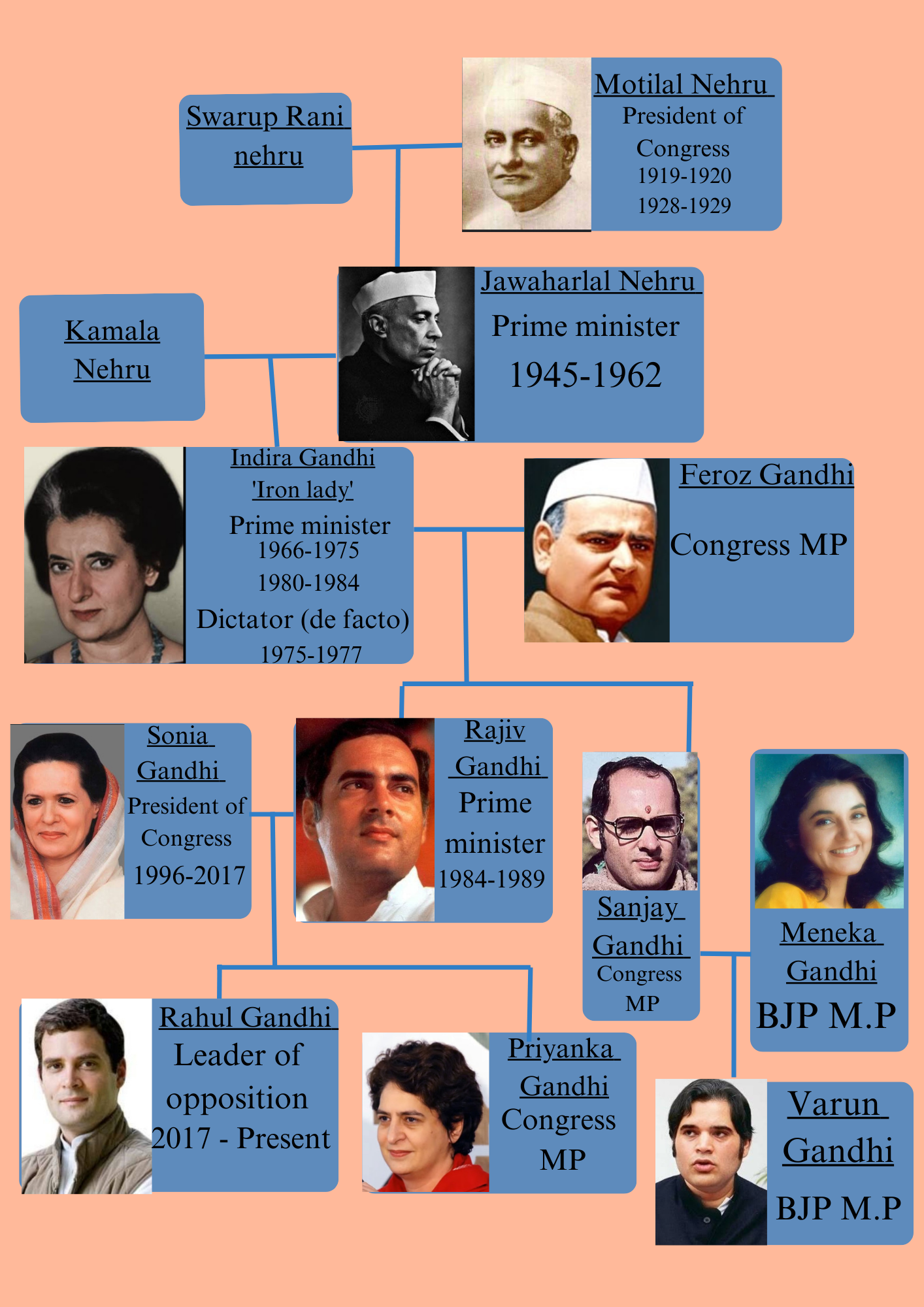 rahul gandhi family tree